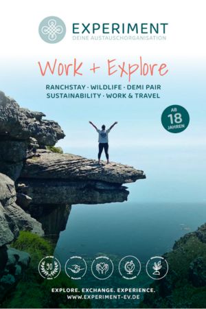 demi pair: Bild zeigt ein Magazincover zum thema "Work and Explore"